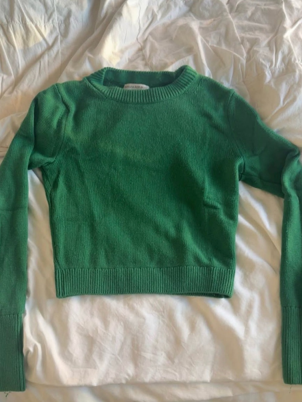 Banana Republic Green Knit Crewneck Sweater – XS